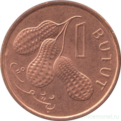 Монета. Гамбия. 1 бутут 1998 год.