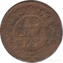 Монета. Россия. Деньга 1745 год.