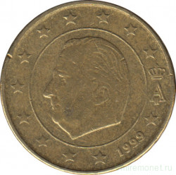 Монета. Бельгия. 10 центов 1999 год.
