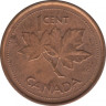 Монета. Канада. 1 цент 2002 год. 50 лет правления Елизаветы II. ав.