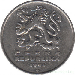 Монета. Чехия. 5 крон 1994 год. Монетный двор - Виннипег.
