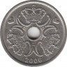 Монета. Дания. 2 кроны 2006 год. ав.