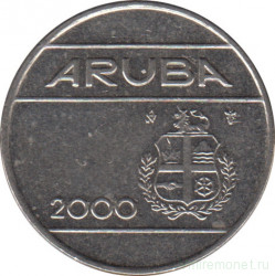 Монета. Аруба. 25 центов 2000 год.