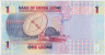 Банкнота. Сьерра-Леоне. 1 леоне 2022 год. Тип W34. рев.