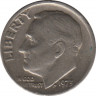  Монета. США. 10 центов 1973 год. ав.