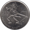 Монета. Канада. 25 центов 2008 год. XXI зимние Олимпийские игры. Ванкувер 2010. Фигурное катание. ав.