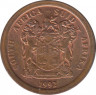 Монета. Южно-Африканская республика (ЮАР). 5 центов 1992 год. ав.