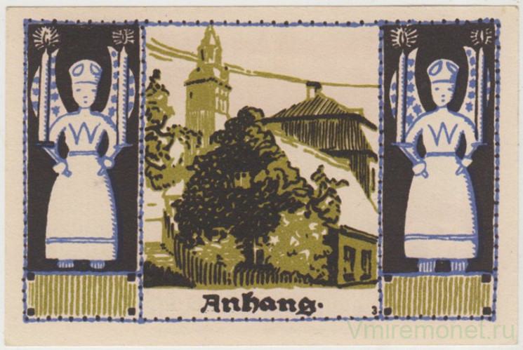 Бона. Нотгельд. Германия. Город Шнееберг. 50 пфеннигов 1921 год. Вариант 1190.1.а.2.