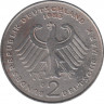 Монета. ФРГ. 2 марки 1983 год. Теодор Хойс. Монетный двор - Мюнхен (D). рев.