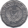 Монета. Кипр. 1/2 цента 1983 год. ав.