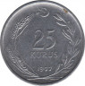 Монета. Турция. 25 курушей 1977 год. ав.