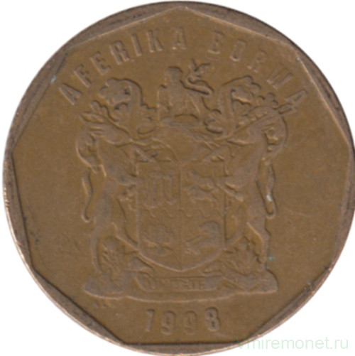 Монета. Южно-Африканская республика (ЮАР). 20 центов 1998 год.