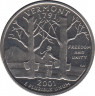 Монета. США. 25 центов 2001 год. Штат № 14 Вермонт. Монетный двор S. ав.