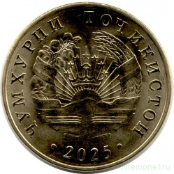 Монета. Таджикистан. 50 дирамов 2025 год.