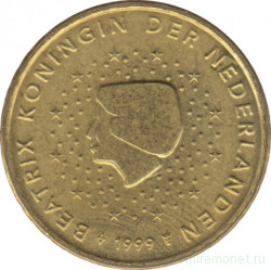 Монета. Нидерланды. 10 (евро) центов 1999 год.