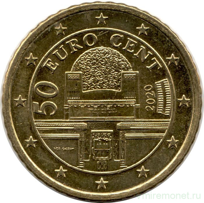 Монета. Австрия. 50 центов 2020 год.