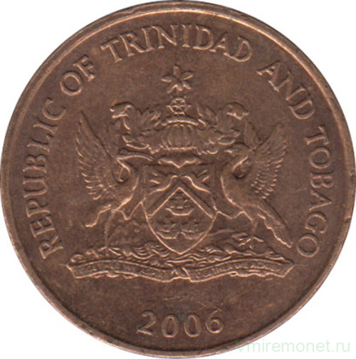 Монета. Тринидад и Тобаго. 1 цент 2006 год.