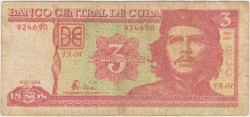 Банкнота. Куба. 3 песо 2004 год. Тип 127а.
