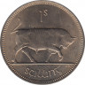 Монета. Ирландия. 1 шиллинг 1968 год. ав.