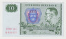 Банкнота. Швеция. 10 крон 1990 год. ав.