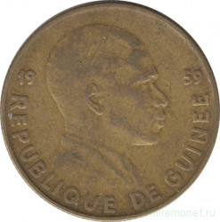 Монета. Гвинея. 25 франков 1959 год.