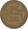 Монета. Гвинея. 25 франков 1959 год.