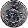 Монета. США. 25 центов 2006 год. Штат № 40 Южная Дакота.