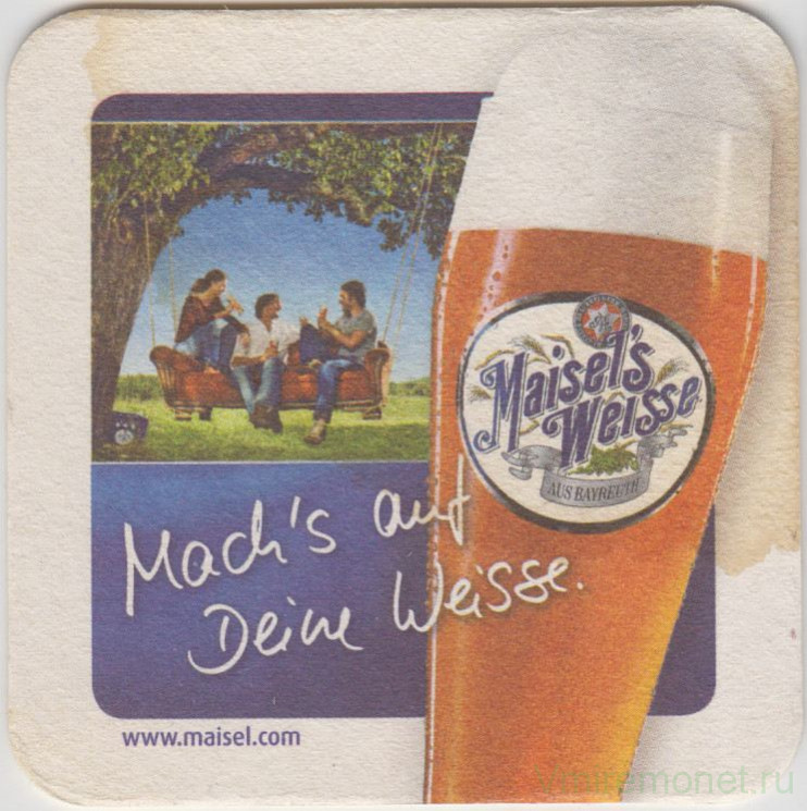 Подставка. Пиво  "Maisels Weisse".