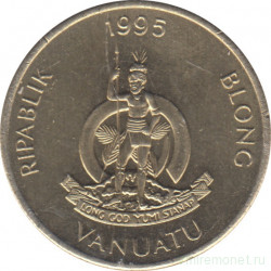 Монета. Вануату. 100 вату 1995 год.