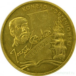 Монета. Польша. 2 злотых 2007 год. Конрад Корженевский (Джозеф Конрад).