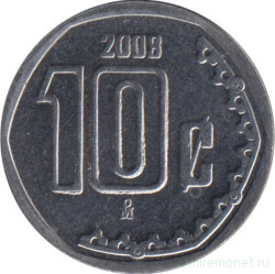 Монета. Мексика. 10 сентаво 2008 год.