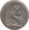 Монета. ФРГ. 50 пфеннигов 1991 год. Монетный двор - Штутгарт (F). ав.