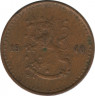 Монета. Финляндия. 25 пенни 1940 год (медь).