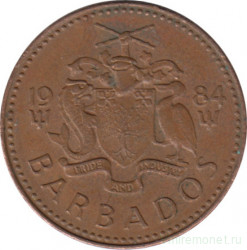 Монета. Барбадос. 1 цент 1984 год.