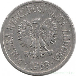 Монета. Польша. 20 грошей 1963 год. 