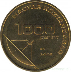 Монета. Венгрия. 1000 форинтов 2002 год. Меркурий.
