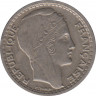 Монета. Франция. 10 франков 1946 год. Монетный двор - Бомон-ле-Роже(B). В венке короткие листья. рев.