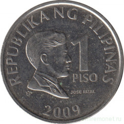 Монета. Филиппины. 1 песо 2009 год.