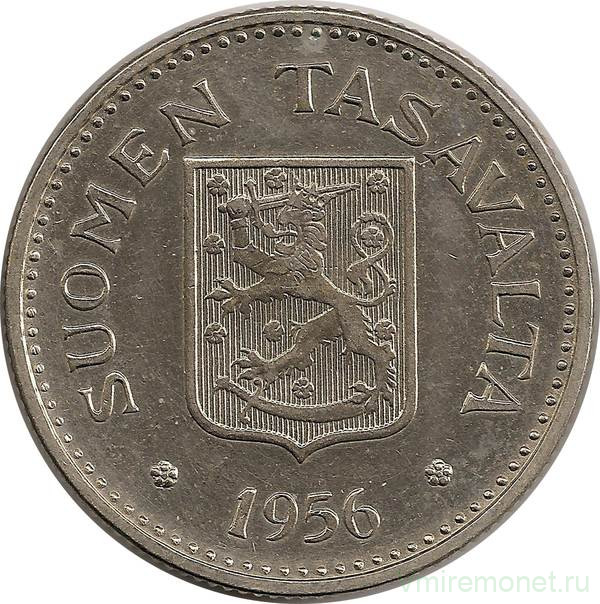 Монета. Финляндия. 200 марок 1956 год.