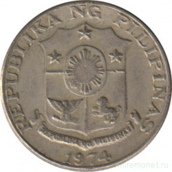 Монета. Филиппины. 10 сентимо 1974 год.