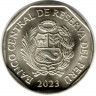 Монета. Перу. 1 соль 2023 год. 200 лет Независимости - Хосе Мануэль Валдес.