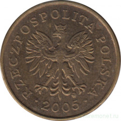 Монета. Польша. 2 гроша 2005 год.