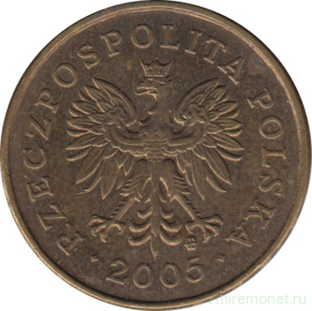 Монета. Польша. 2 гроша 2005 год.