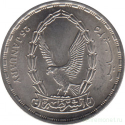 Монета. Египет. 20 пиастров 1988 год. 25 января - день полиции.
