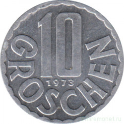 Монета. Австрия. 10 грошей 1973 год.