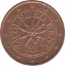 Монета. Австрия. 2 цента 2007 год. ав.