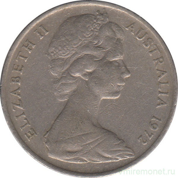 Монета. Австралия. 10 центов 1972 год.