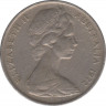 Монета. Австралия. 10 центов 1972 год. ав.