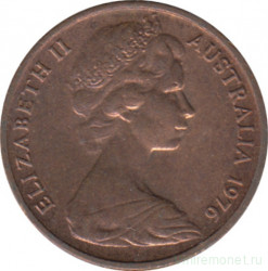 Монета. Австралия. 1 цент 1976 год.