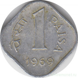Монета. Индия. 1 пайс 1969 год.